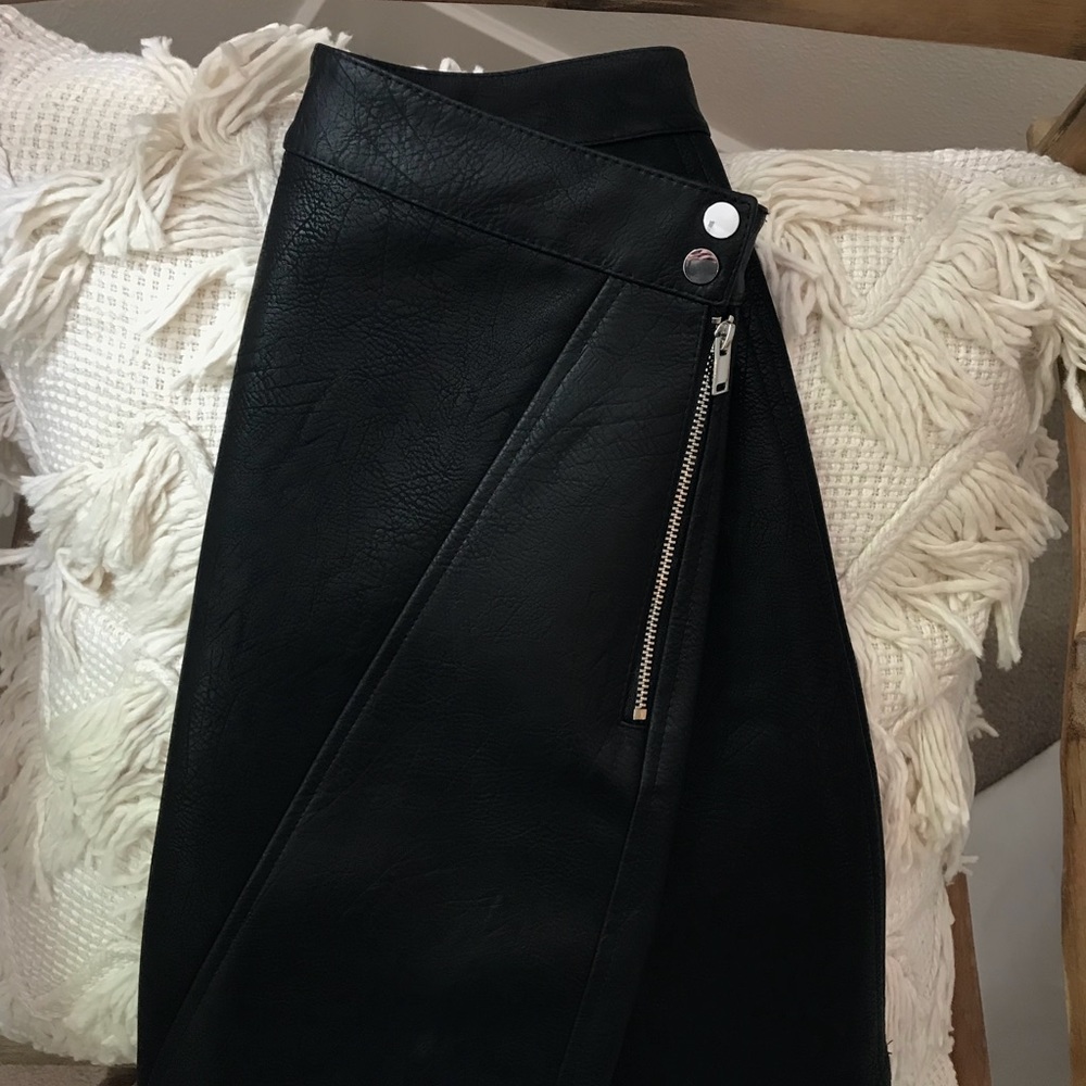 Zara Leather Mini Skirt